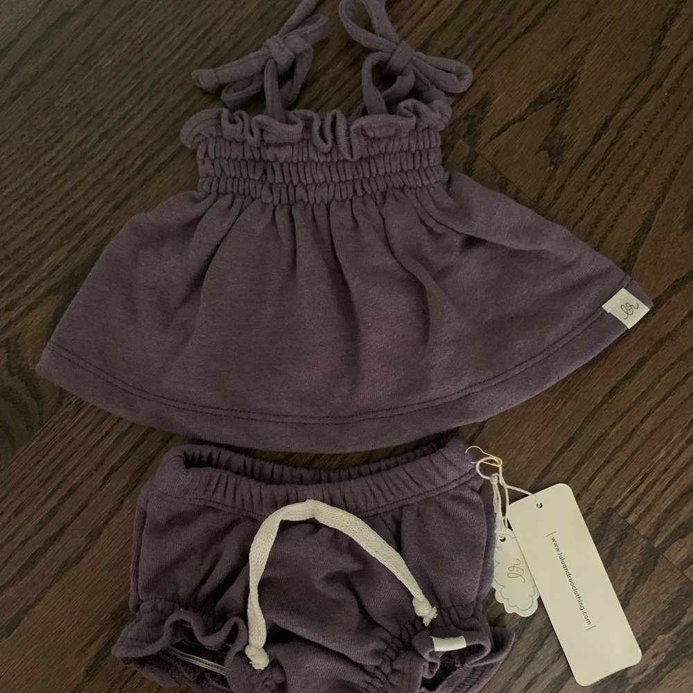 Lulu and Roo Baby Girl 2 Piece purple set
